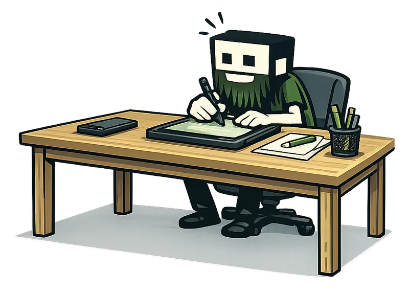 Illustration of a person improving a website